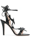 RED VALENTINO RED VALENTINO DRAGONFLY DETAIL SANDALS - BLACK,PQ2S0A32HDI12690725