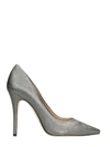 THE SELLER POINTED TOE SILVER WASH LEATHER PUMPS,10522499