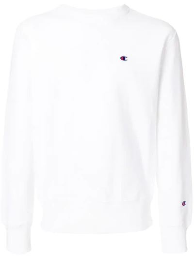 Champion Embroidered Logo Hoodie In White