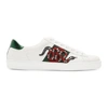 Gucci White Snake New Ace Sneakers