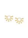 Wouters & Hendrix Technofossils Pearl Earrings In Metallic