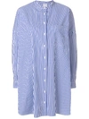 ASPESI mandarin collar striped shirt,H621B86312690358