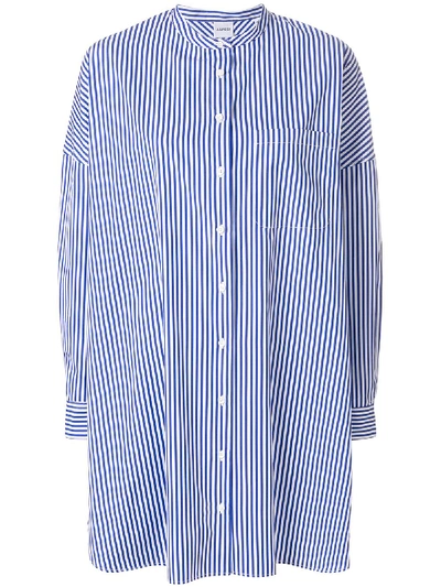 Aspesi Mandarin Collar Striped Shirt