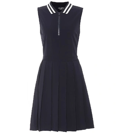 Tory Sport Pleated Golf Dress In Blue