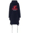 VETEMENTS 品牌标志印花棉质混纺帽衫,P00289604