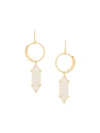 Wouters & Hendrix Technofossils Moonstone Earrings In Metallic