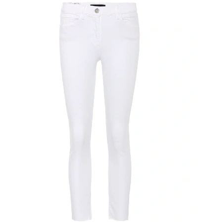 3x1 W3 High Rise Channel Seam Skinny Jeans In White Tear