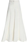 CO WOMAN SILK AND LINEN-BLEND MAXI SKIRT IVORY,AU 7789028784287719