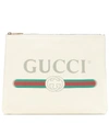 GUCCI PRINTED LEATHER CLUTCH,P00300812