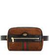 Gucci Ophidia Mini Suede Shoulder Bag In Brown