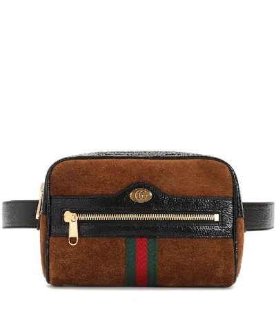 Gucci Brown Ophidia Small Suede Belt Bag