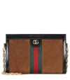 GUCCI OPHIDIA GG SMALL SUEDE SHOULDER BAG,P00321122