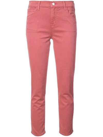 J Brand Cropped Trousers - Red