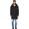 DSQUARED2 DSQUARED2 BLACK MEMORY TWILL PARKA,S74AH0056 S47571