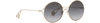 GUCCI Round-frame metal sunglasses,GG0253SA 30002609001 GOLD GREY