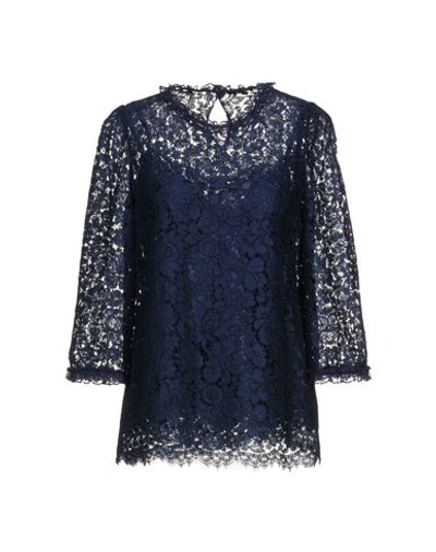 Dolce & Gabbana Blouse In Dark Blue