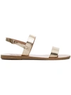 Ancient Greek Sandals 'clio' Metallic Leather Sandals In Metallic