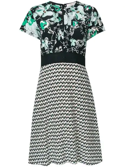 Dorothee Schumacher Floral And Geometric Panelled Print Dress
