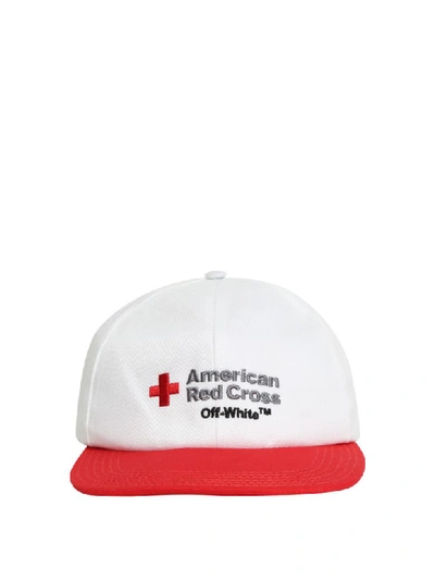 Off-white American Red Cross Cotton Cap In Bianco