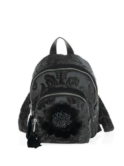 Marc Jacobs Mini Damask Double Zip Pack In Black