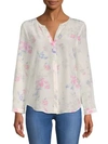 JOIE Purine Silk Floral Blouse,0400097403688