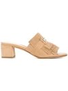 TOD'S DOUBLE T FRINGED MULES,XXW38A0X700HR012727407