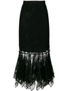 CHRISTOPHER KANE RAG HEM LACE SKIRT,515807UBQ0112536629