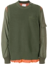 SACAI CONTRASTING UNDERLAYER JUMPER,01575M12717720