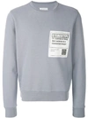 Maison Margiela Appliquéd Loopback Cotton-jersey Sweatshirt In Gray