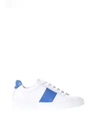 NATIONAL STANDARD WHITE & BLU LEATHER SNEAKERS,10524083