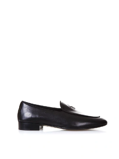 Giuseppe Zanotti Black Nappa Leather Loafers With Logo