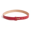 WTR  Alison Leather Belt Ruby Red