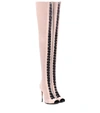 BALMAIN SUEDE OVER-THE-KNEE BOOTS,P00291094