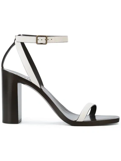 Saint Laurent Loulou Ankle strap Leather Sandals In Blanco ModeSens