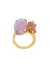 Wouters & Hendrix 'technofossils' Ring Mit Sonnenstein Und Amethyst In Metallic