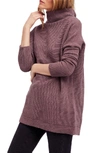 Free People Ottoman Slouchy Tunic Sweater Dress In Taupe