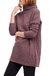 Free People Ottoman Slouchy Tunic Sweater Dress In Nutmeg