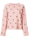 AS65 EMBELLISHED STAR DISTRESSED SWEATER,W18008S12722359