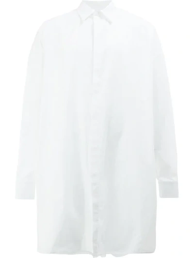 Juunj Oversize Cotton Poplin Shirt In White