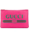 GUCCI Gucci print portfolio pouch,5009840GCAT12700175