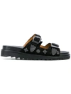 Toga Virilis Buckle Detail Sandals In Black