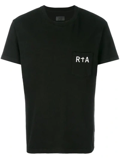 Rta Logo Chest Pocket T-shirt In Black