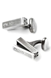 TITLE OF WORK LOCKET CUFF LINKS,CU037-SS-SI