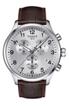 TISSOT CHRONO XL COLLECTION CHRONOGRAPH LEATHER STRAP WATCH, 45MM,T1166171603700