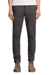 Allsaints Park Skinny Fit Chino Pants In Slate Gray