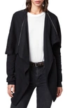 Allsaints Dahlia Sweatshirt Cardigan In Black