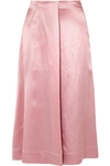 DEITAS HARPER WRAP-EFFECT SILK-SATIN MIDI SKIRT