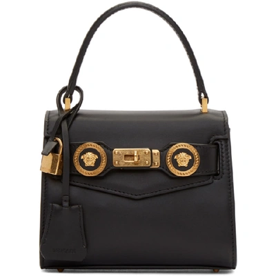 Versace Lock Medal Bag In Black