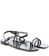 JIMMY CHOO X OFF-WHITE CHARLIE LEATHER SANDALS,P00315756