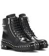 BALMAIN RANGER EMBELLISHED LEATHER ANKLE BOOTS,P00288299